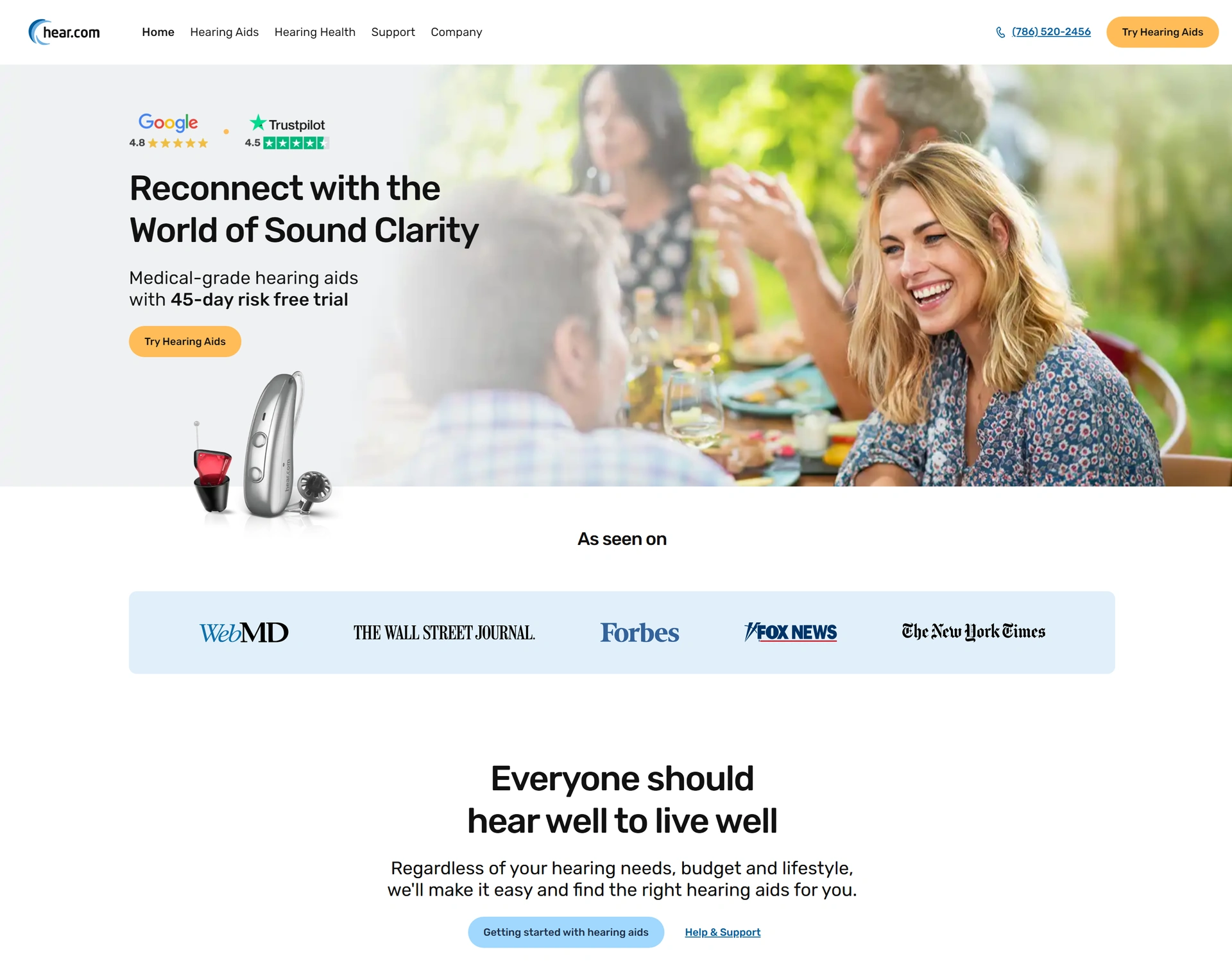 Hear.com project screenshot - Kuulmishoolduse platvorm ja tervishoiuportaal featuring UX disain, React, Tervishoid